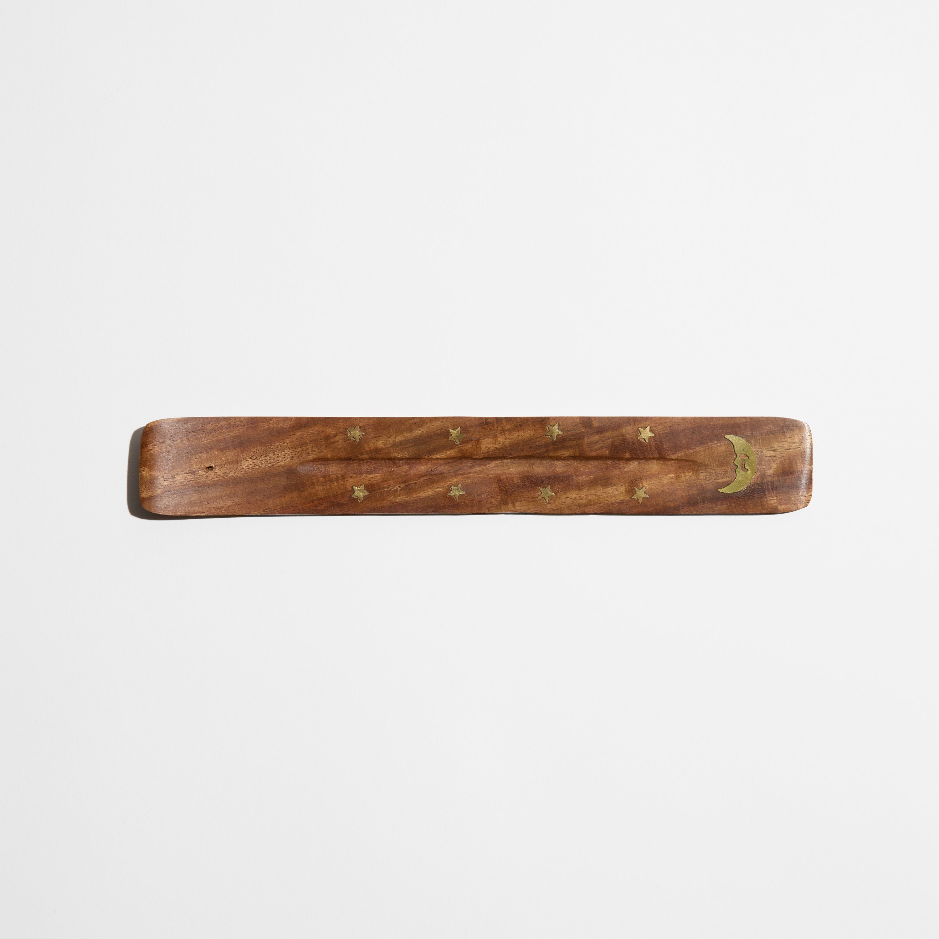 product image of Brass Inlay Wood Incense Holder